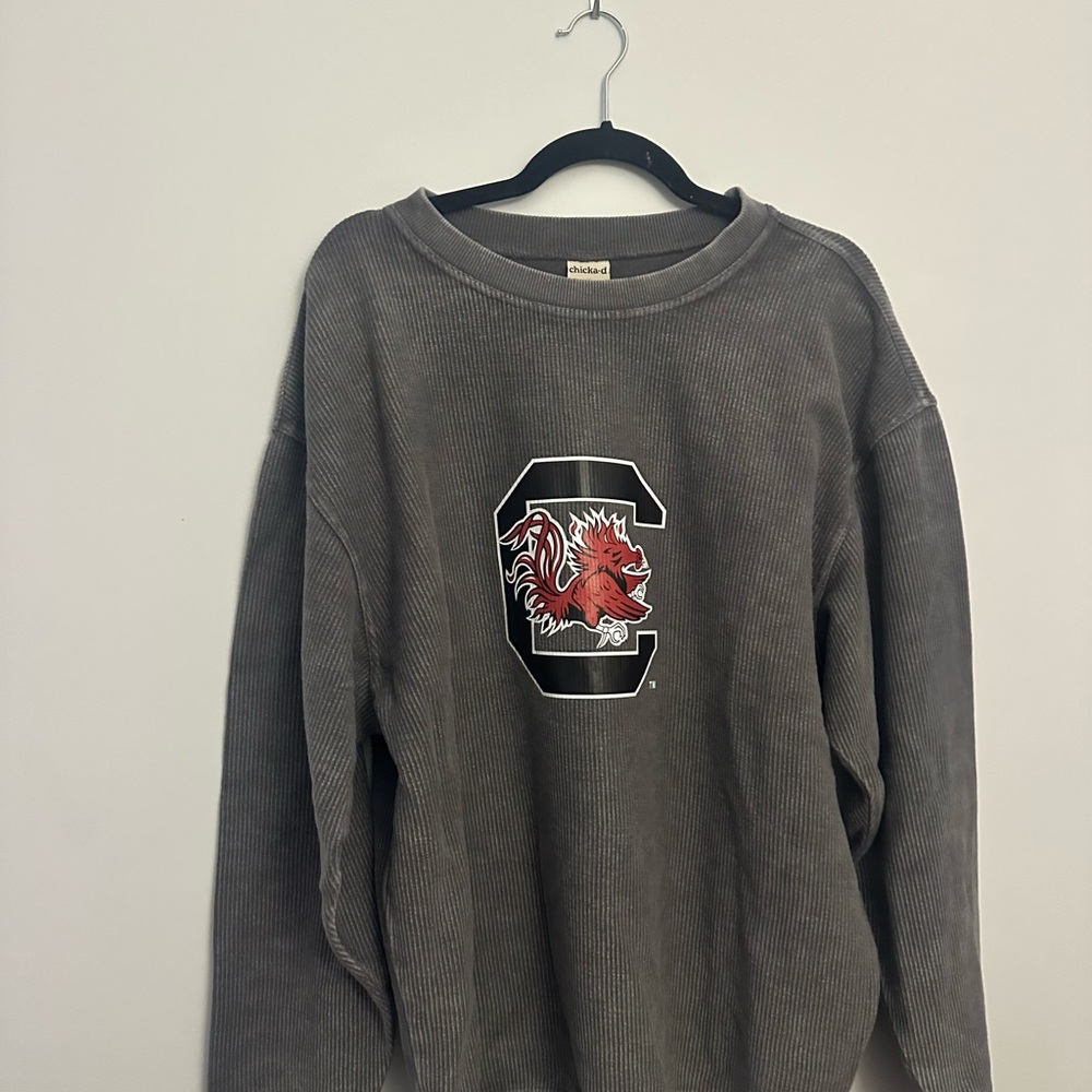 Gray Ribbed Gamecocks Sweatshirt